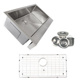 Nantucket Sinks' EZApron33-5.5 Patented Design Pro Series Single Bowl Undermount  Stainless Steel Kitchen Sink with 5.5 Inch Apron Front