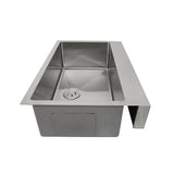 Nantucket Sinks' EZApron33-5.5 Patented Design Pro Series Single Bowl Undermount  Stainless Steel Kitchen Sink with 5.5 Inch Apron Front