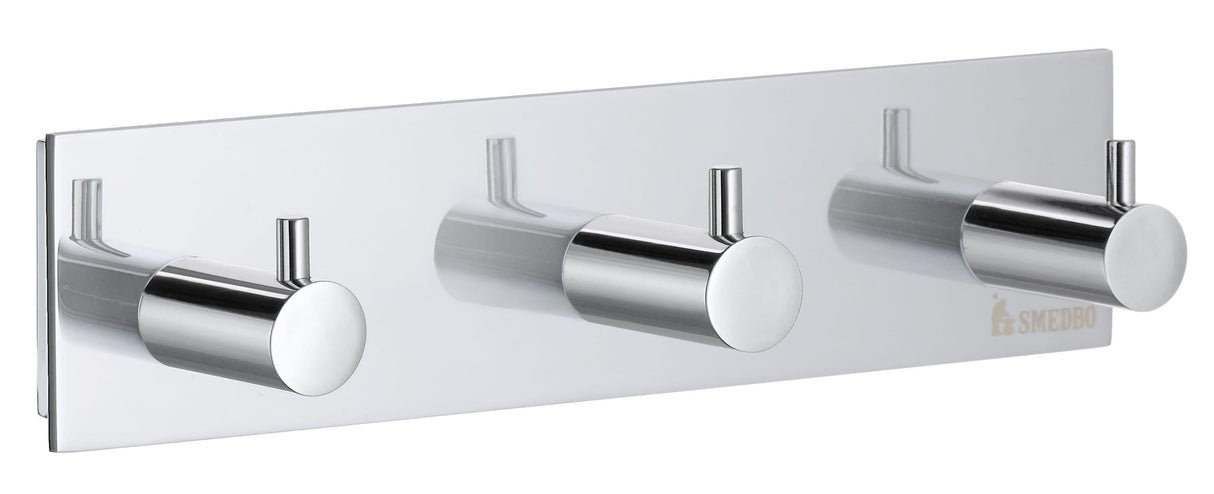 Smedbo Pool Triple Towel Hook in Polished Chrome