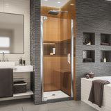 DreamLine Elegance-LS 25 1/4 - 27 1/4 in. W x 72 in. H Frameless Pivot Shower Door in Chrome