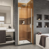 DreamLine Elegance-LS 30 1/2 - 32 1/2 in. W x 72 in. H Frameless Pivot Shower Door in Brushed Nickel