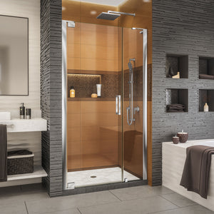 DreamLine Elegance-LS 37 - 39 in. W x 72 in. H Frameless Pivot Shower Door in Chrome