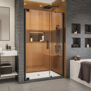 DreamLine Elegance-LS 48 1/4 - 50 1/4 in. W x 72 in. H Frameless Pivot Shower Door in Satin Black