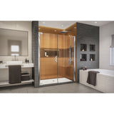 DreamLine Elegance-LS 63 3/4 - 65 3/4 in. W x 72 in. H Frameless Pivot Shower Door in Chrome