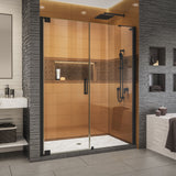 DreamLine Elegance-LS 58 1/2 - 60 1/2 in. W x 72 in. H Frameless Pivot Shower Door in Satin Black