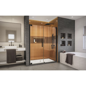 DreamLine Elegance-LS 55 - 57 in. W x 72 in. H Frameless Pivot Shower Door in Satin Black