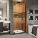 DreamLine Elegance-LS 31 - 33 in. W x 72 in. H Frameless Pivot Shower Door in Oil Rubbed Bronze