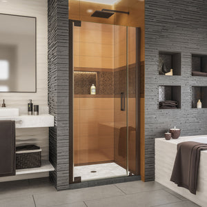 DreamLine Elegance-LS 31 - 33 in. W x 72 in. H Frameless Pivot Shower Door in Oil Rubbed Bronze