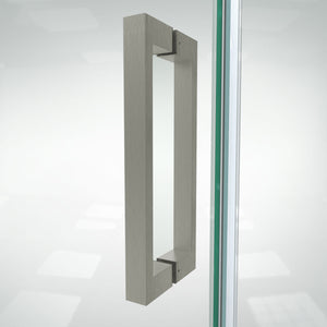 DreamLine Elegance-LS 41 1/4 - 43 1/4 in. W x 72 in. H Frameless Pivot Shower Door in Brushed Nickel