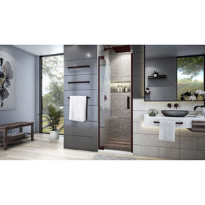 DreamLine Elegance Plus 34-34 1/2 in. W x 72 in. H Frameless Pivot Shower Door in Oil Rubbed Bronze