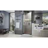 DreamLine Elegance Plus 30-30 3/4 in. W x 72 in. H Frameless Pivot Shower Door in Satin Black
