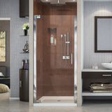 DreamLine Elegance 32 1/4 - 34 1/4 in. W x 72 in. H Frameless Pivot Shower Door in Chrome