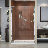 DreamLine Elegance 46-48 in. W x 72 in. H Frameless Pivot Shower Door in Chrome