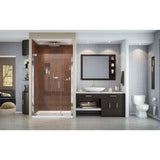 DreamLine Elegance 44 1/4 - 46 1/4 in. W x 72 in. H Frameless Pivot Shower Door in Chrome