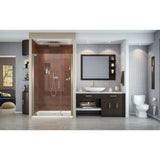 DreamLine Elegance 37 1/4 - 39 1/4 in. W x 72 in. H Frameless Pivot Shower Door in Brushed Nickel