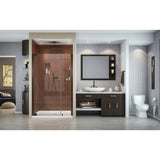 DreamLine Elegance 44 1/4 - 46 1/4 in. W x 72 in. H Frameless Pivot Shower Door in Oil Rubbed Bronze