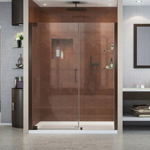 DreamLine Elegance 59 3/4 - 61 3/4 in. W x 72 in. H Frameless Pivot Shower Door in Oil Rubbed Bronze