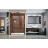 DreamLine Elegance 49 1/4 - 51 1/4 in. W x 72 in. H Frameless Pivot Shower Door in Oil Rubbed Bronze