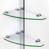 DreamLine Unidoor 54-55 in. W x 72 in. H Frameless Hinged Shower Door with Shelves in Satin Black