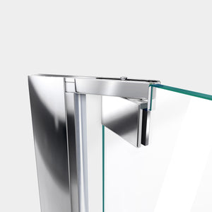 DreamLine Elegance 47 3/4 - 49 3/4 in. W x 72 in. H Frameless Pivot Shower Door in Chrome