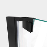 DreamLine Elegance Plus 46-46 3/4 in. W x 72 in. H Frameless Pivot Shower Door in Satin Black