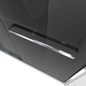 DreamLine Encore 44-48 in. W x 76 in. H Semi-Frameless Bypass Sliding Shower Door in Chrome and Gray Glass