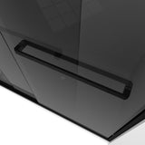 DreamLine Encore 50-54 in. W x 76 in. H Semi-Frameless Bypass Sliding Shower Door in Satin Black and Gray Glass