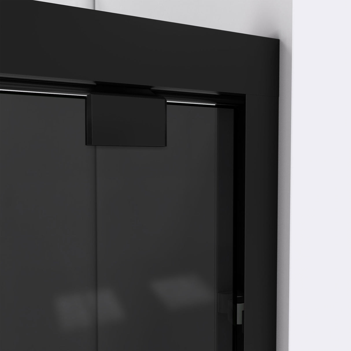 DreamLine Encore 56-60 in. W x 76 in. H Semi-Frameless Bypass Sliding Shower Door in Satin Black and Gray Glass