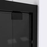 DreamLine Encore 50-54 in. W x 76 in. H Semi-Frameless Bypass Sliding Shower Door in Satin Black and Gray Glass