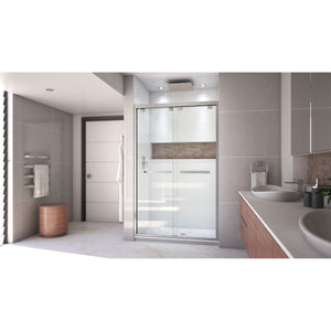 DreamLine Encore 44-48 in. W x 76 in. H Semi-Frameless Bypass Shower Door in Brushed Nickel