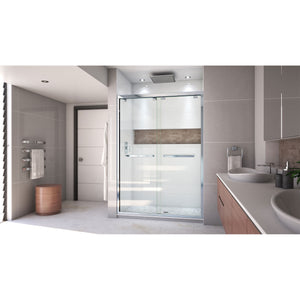 DreamLine Encore 50-54 in. W x 76 in. H Semi-Frameless Bypass Shower Door in Chrome
