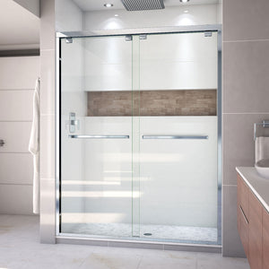 DreamLine Encore 56-60 in. W x 76 in. H Semi-Frameless Bypass Shower Door in Chrome