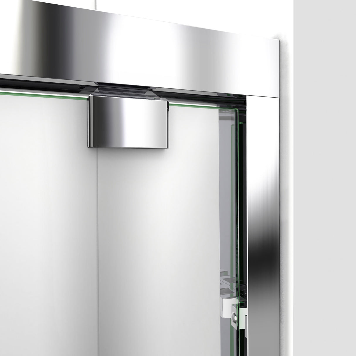 DreamLine Encore 36 in. D x 60 in. W x 78 3/4 in. H Bypass Shower Door in Chrome and Right Drain Biscuit Base Kit