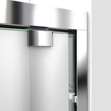 DreamLine Encore 32 in. D x 54 in. W x 78 3/4 in. H Bypass Shower Door in Chrome and Center Drain Biscuit Base Kit