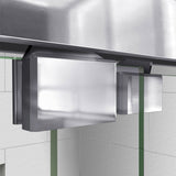 DreamLine Encore 36 in. D x 60 in. W x 78 3/4 in. H Bypass Shower Door in Chrome and Right Drain Biscuit Base Kit