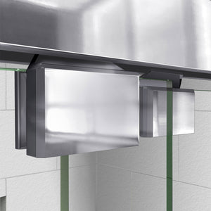 DreamLine Encore 34 in. D x 60 in. W x 78 3/4 in. H Bypass Shower Door in Chrome and Right Drain White Base Kit