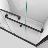 DreamLine Encore 32 in. D x 54 in. W x 78 3/4 in. H Bypass Shower Door in Oil Rubbed Bronze, Center Drain Biscuit Base Kit
