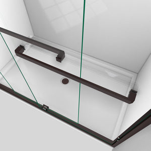 DreamLine Encore 36 in. D x 60 in. W x 78 3/4 in. H Bypass Shower Door in Oil Rubbed Bronze and Center Drain White Base Kit