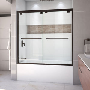 DreamLine Encore 56-60 in. W x 58 in. H Semi-Frameless Bypass Tub Door in Oil Rubbed Bronze