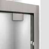 DreamLine Encore 32 in. D x 60 in. W x 78 3/4 in. H Bypass Shower Door in Brushed Nickel and Left Drain Biscuit Base Kit