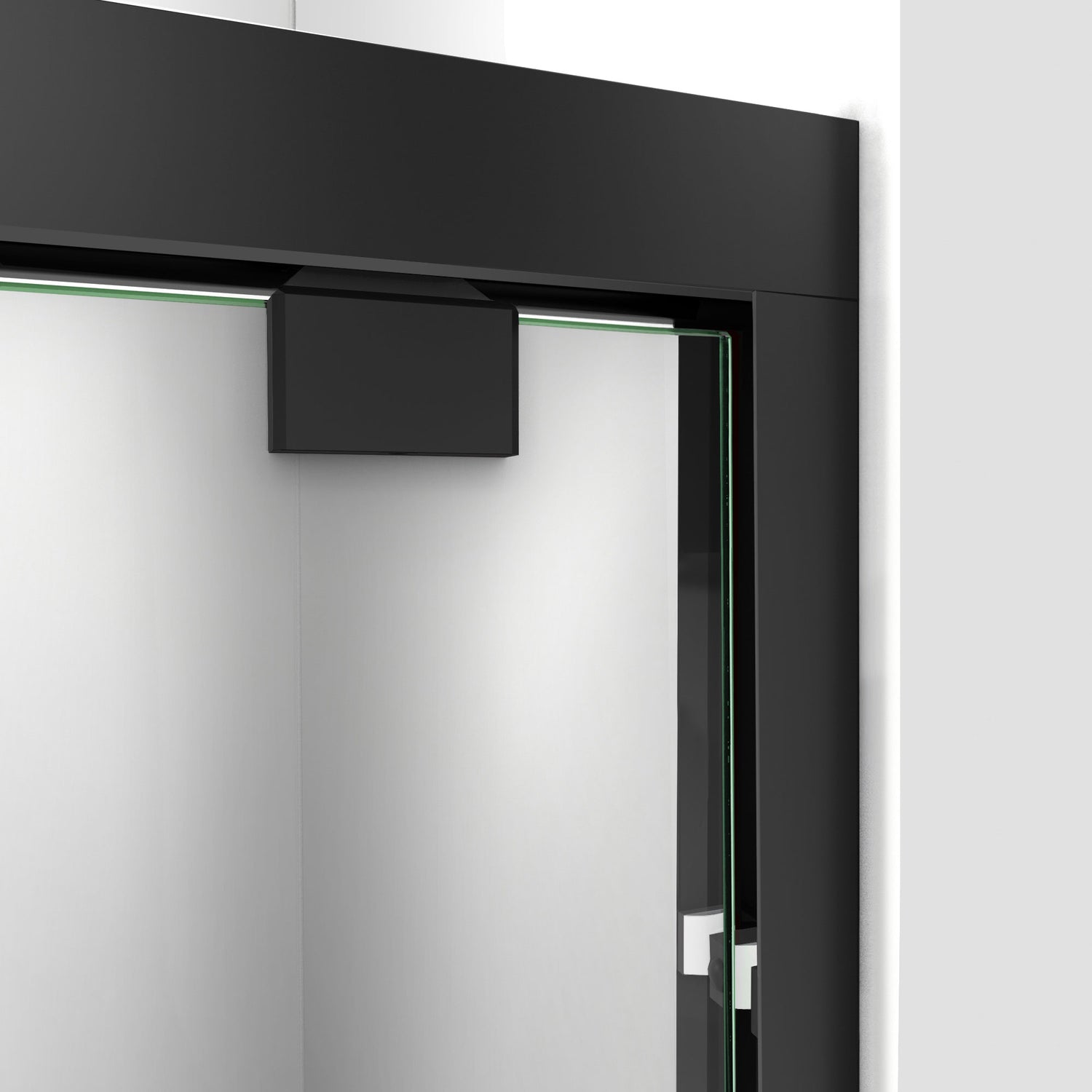 DreamLine Encore 32 in. D x 60 in. W x 78 3/4 in. H Bypass Shower Door in Satin Black and Right Drain White Base Kit