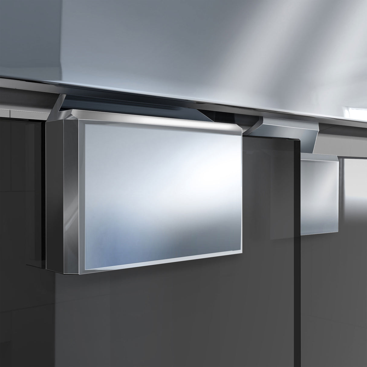 DreamLine Encore 50-54 in. W x 76 in. H Semi-Frameless Bypass Sliding Shower Door in Chrome and Gray Glass