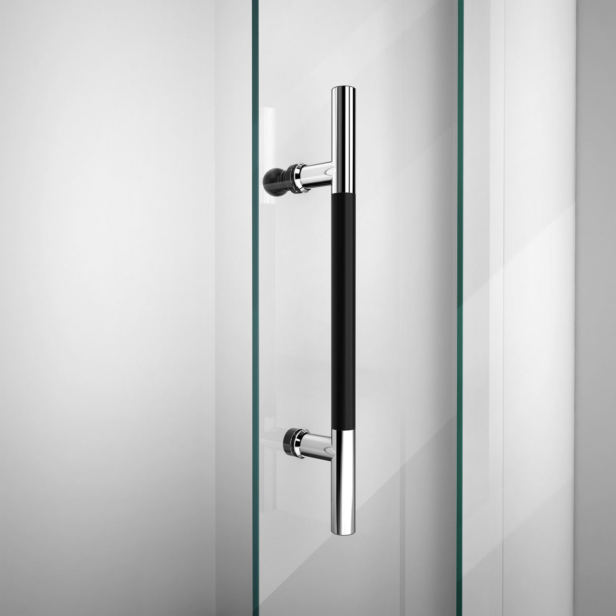 DreamLine Enigma-XO 56-60 in. W x 76 in. H Frameless Clear Glass Sliding Shower Door in Polished Tuxedo