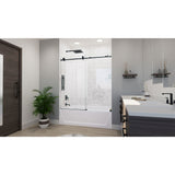 DreamLine Enigma-X 55-59 in. W x 62 in. H Clear Sliding Tub Door in Satin Black