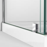 DreamLine Enigma Air 34 3/4 in. D x 60 3/8 in. W x 76 in. H Frameless Sliding Shower Enclosure in Polished Stainless Steel