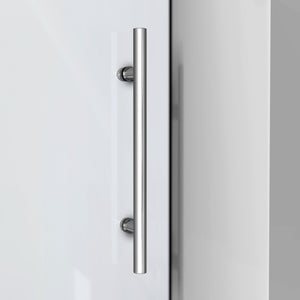 DreamLine Enigma-XO 68-72 in. W x 76 in. H Fully Frameless Sliding Shower Door in Polished Stainless Steel