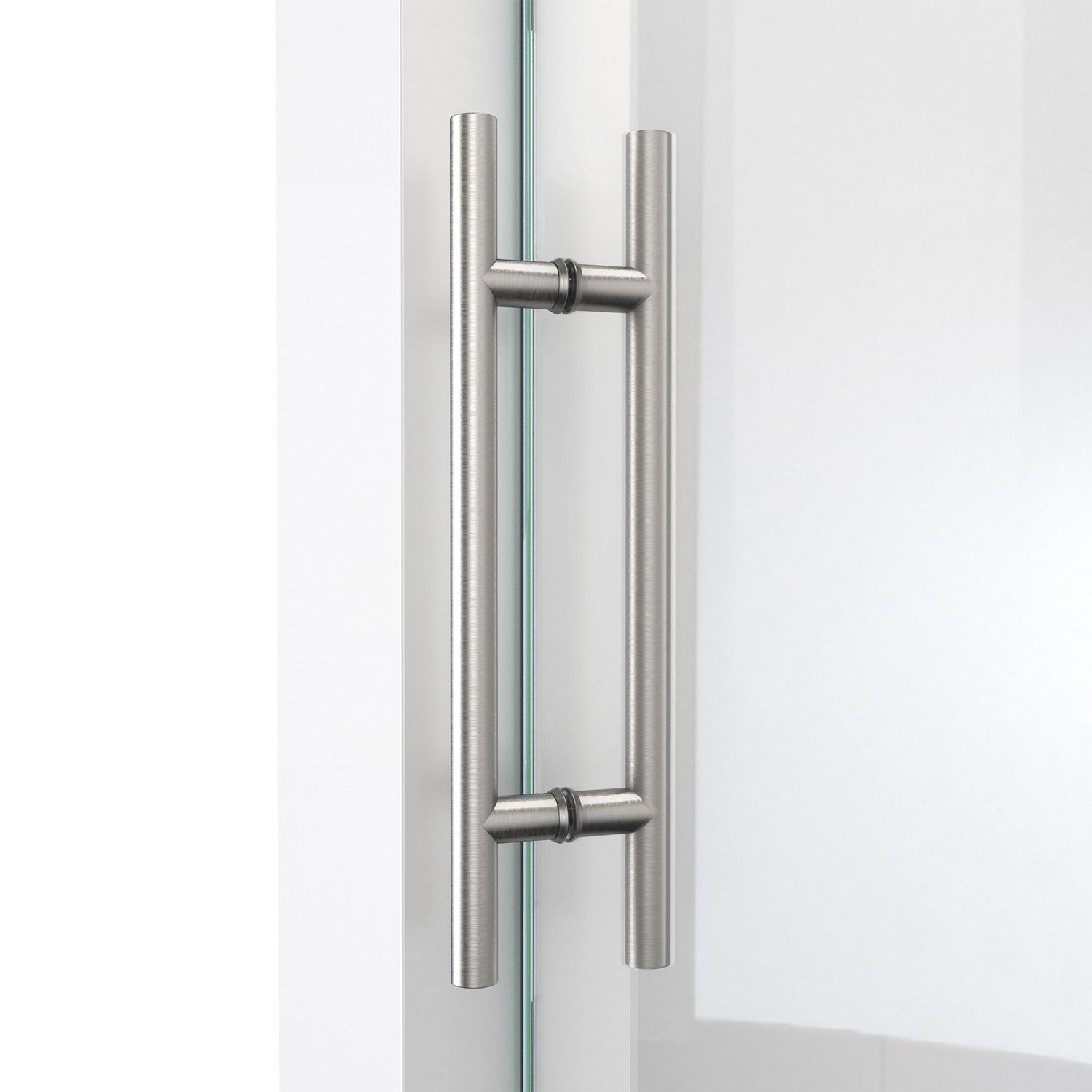 DreamLine Enigma-X 32 1/2 in. D x 60 3/8 in. W x 76 in. H Clear Sliding Shower Enclosure in Brushed Stainless Steel