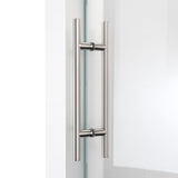 DreamLine Enigma-X 32 1/2 in. D x 48 3/8 in. W x 76 in. H Clear Sliding Shower Enclosure in Polished Stainless Steel