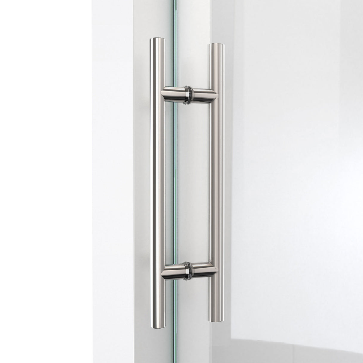 DreamLine Enigma-X 34 1/2 in. D x 72 3/8 in. W x 76 in. H Clear Sliding Shower Enclosure in Polished Stainless Steel