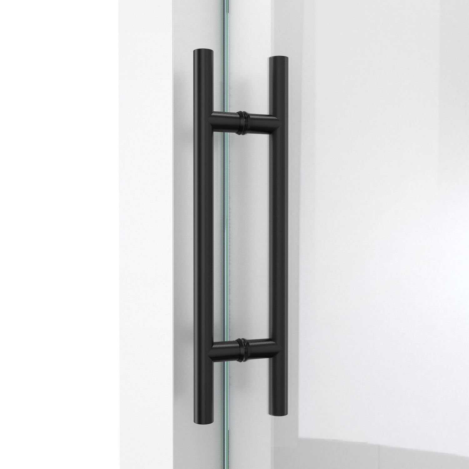 DreamLine Enigma-X 32 1/2 in. D x 72 3/8 in. W x 76 in. H Clear Sliding Shower Enclosure in Satin Black